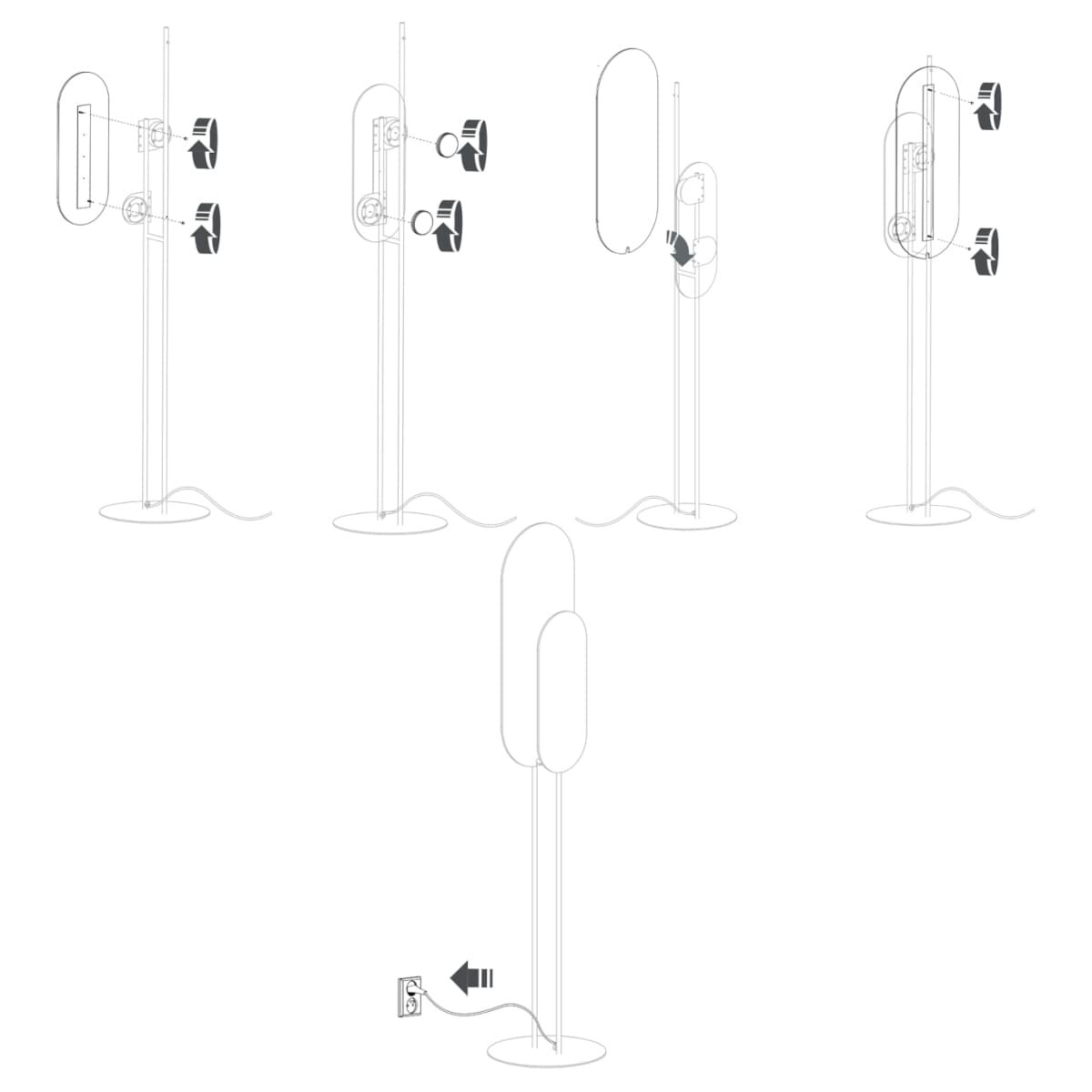 Lampa podłogowa 7646 WHEEL LUX Czarny Nowodvorski