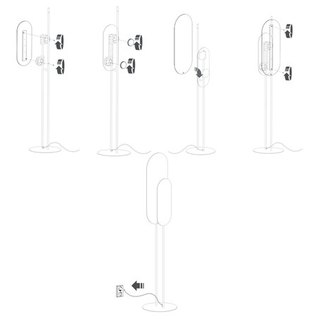 Lampa podłogowa 7646 WHEEL LUX Czarny Nowodvorski
