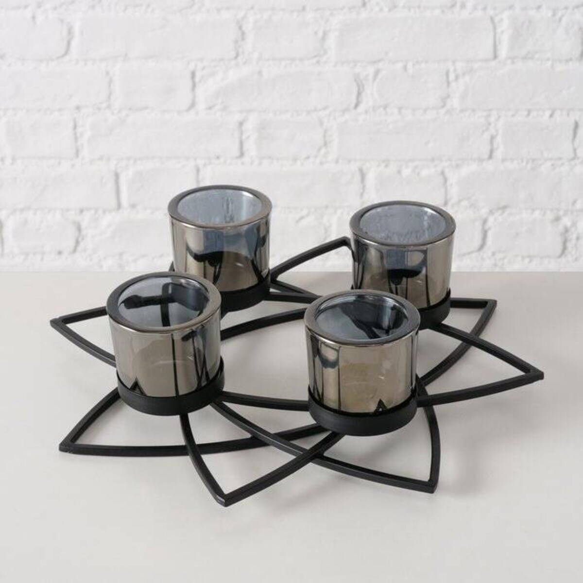 Świecznik - stroik metalowy 8x30,5 cm cm PIOLO