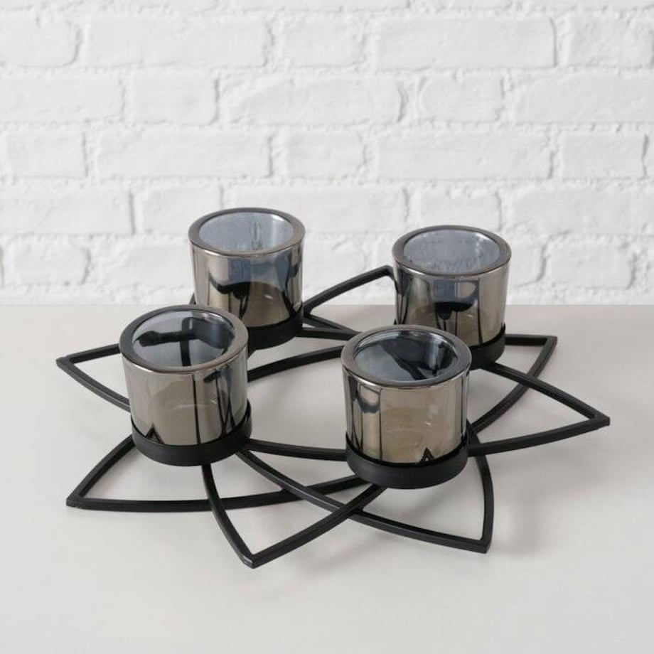 Świecznik - stroik metalowy 8x30,5 cm cm PIOLO