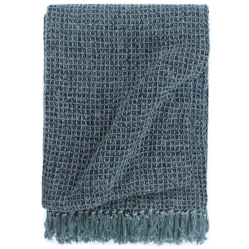 vidaXL Bawełniana narzuta, 125 x 150 cm, błękit indygowy