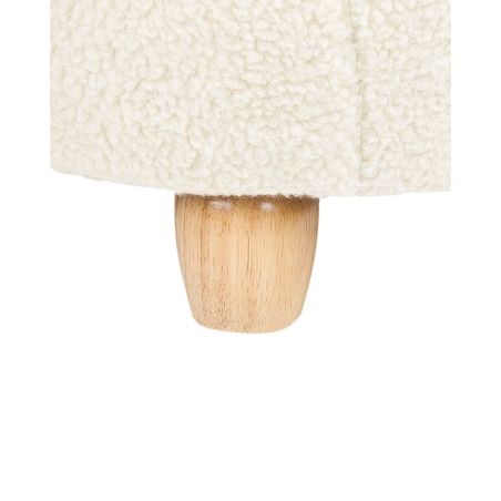 Fotel dziecięcy miś boucle biały MELBU