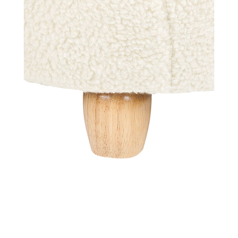 Fotel dziecięcy miś boucle biały MELBU