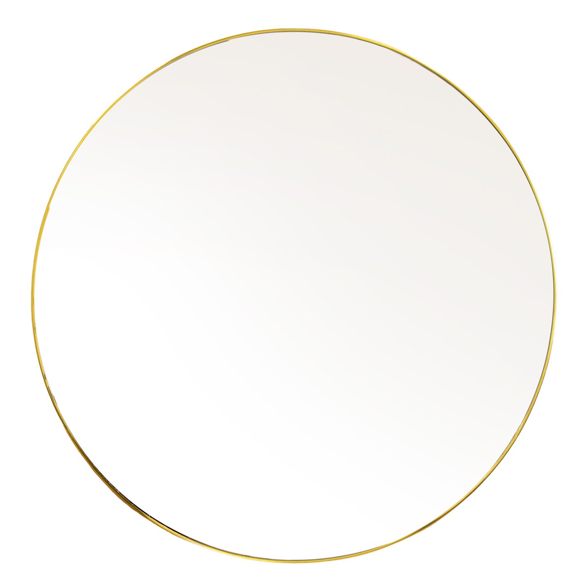 Lustro Okrągłe Ścienne 55 CM Loft Metalowa Rama Złote