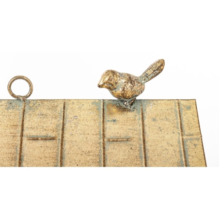 Dekoracja - metalowy domek 29,5x29x20,5 cm MUOYA