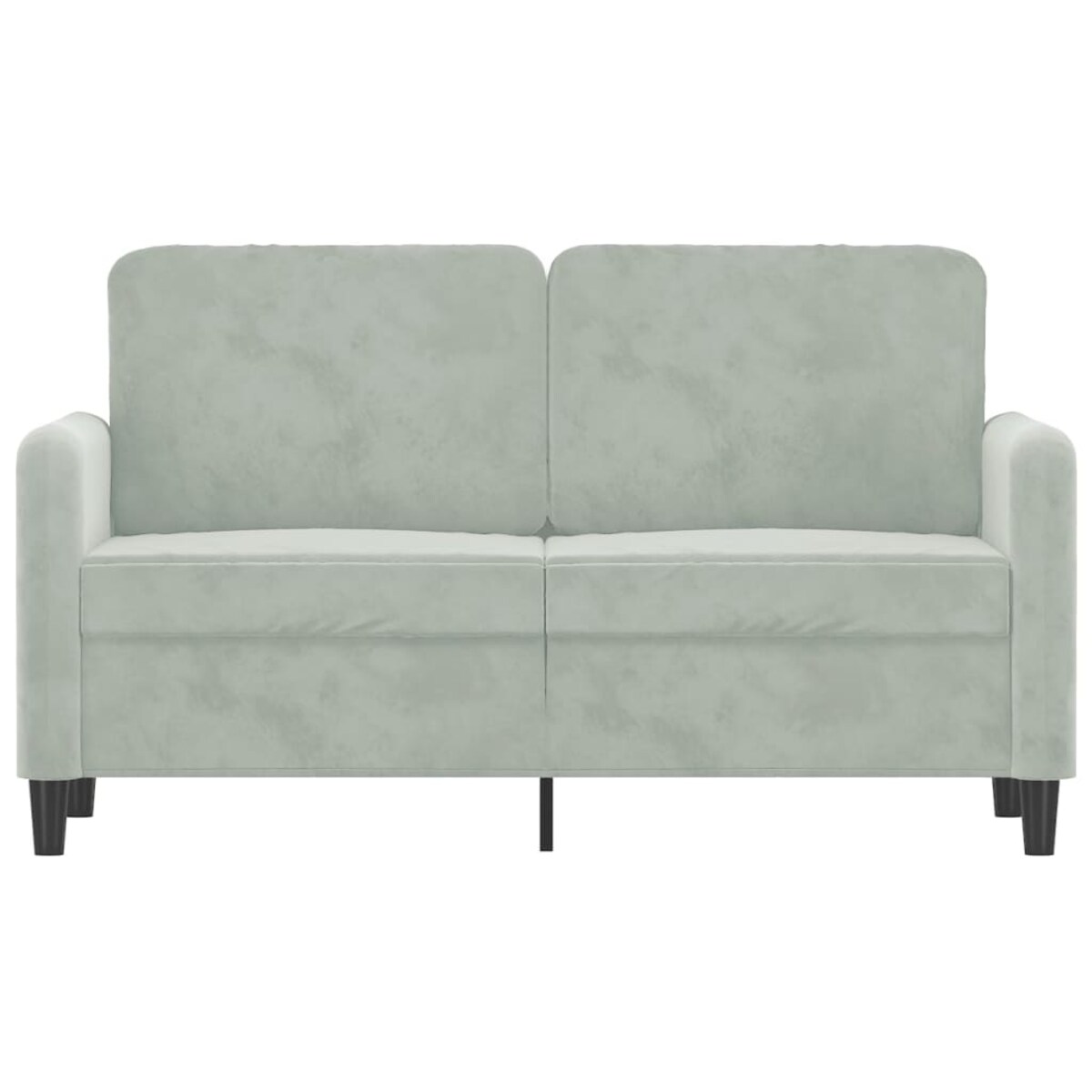 vidaXL Sofa 2-osobowa, jasnoszara, 120 cm, tapicerowana aksamitem