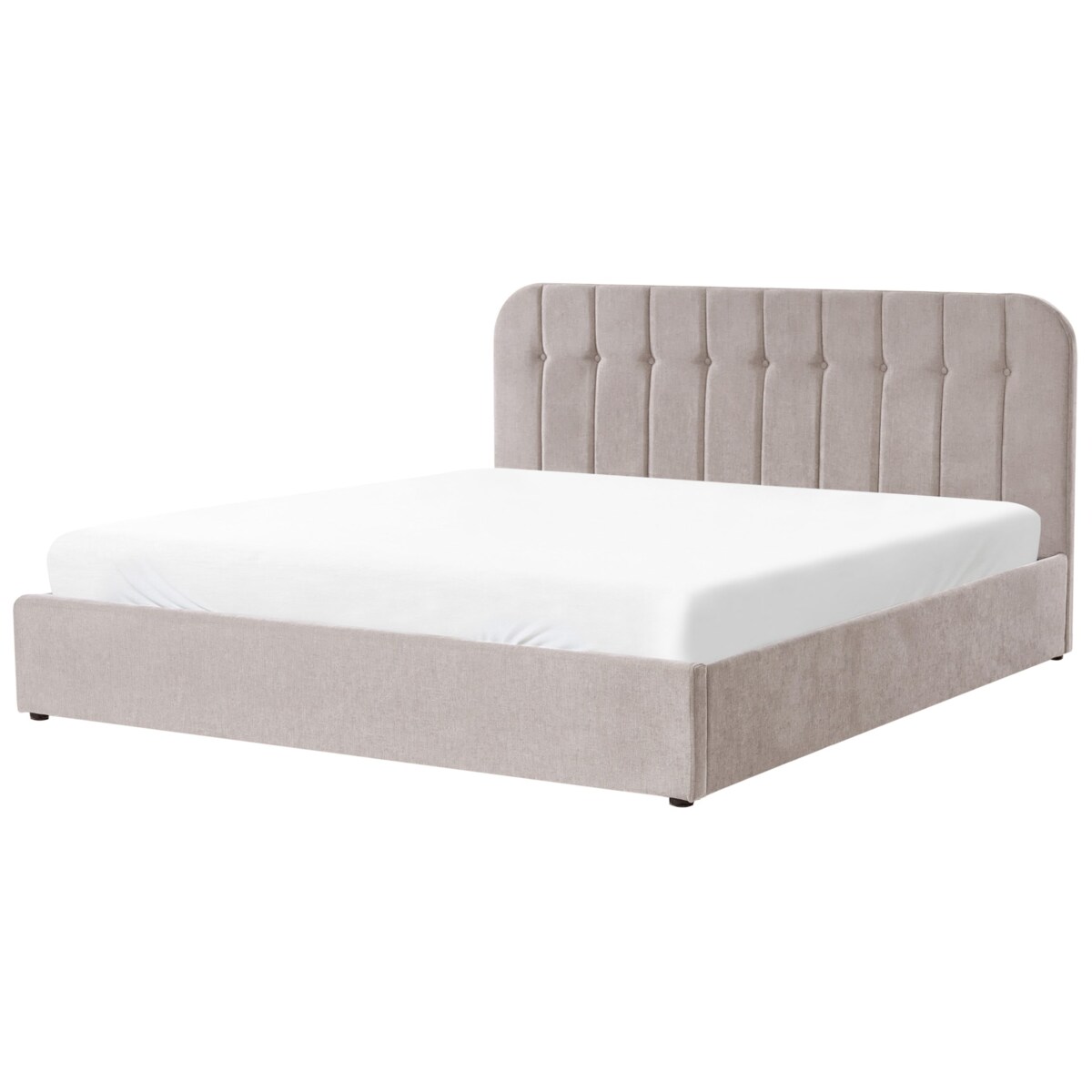 Łóżko z pojemnikiem CHALLANS 180 x 200 cm Beżowoszary