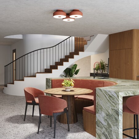 Plafon OMIQ ochra czerwona