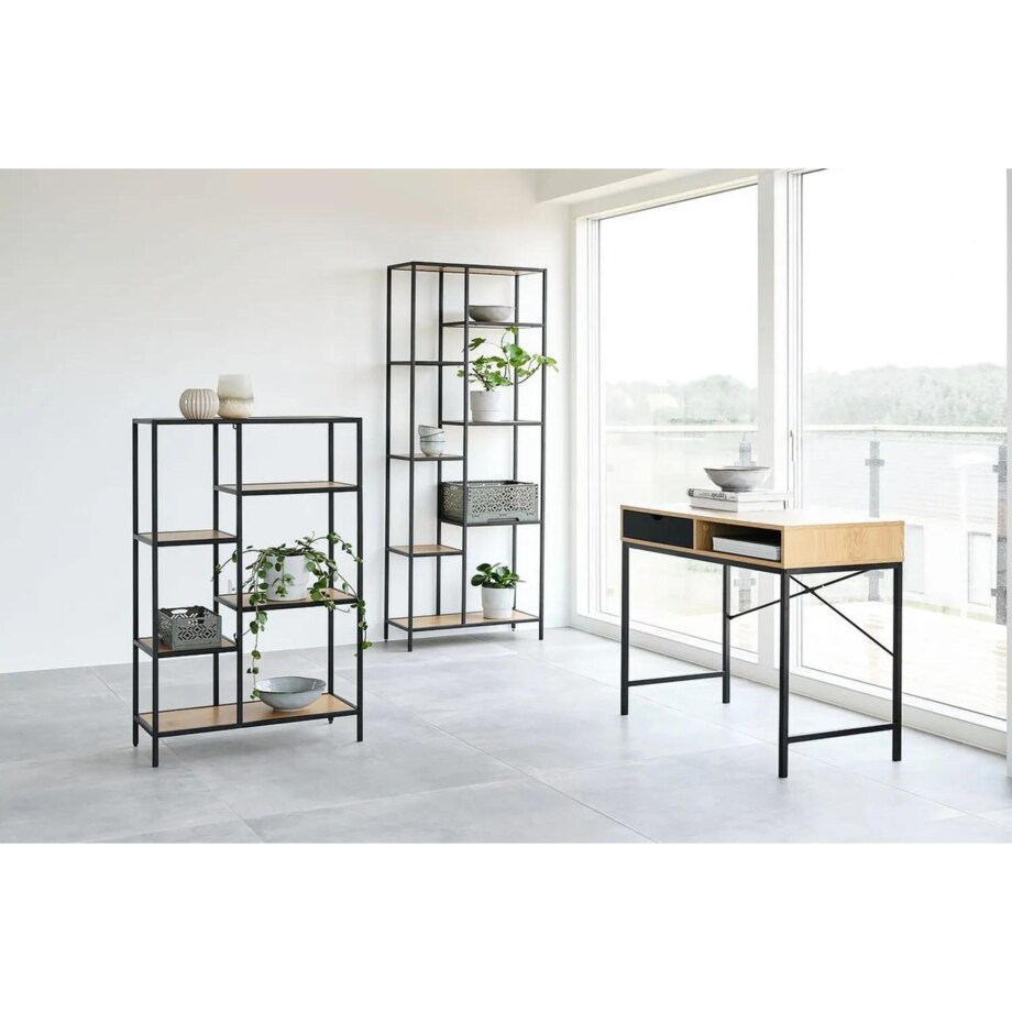 Regał na książki COSTA B dąb/czarny