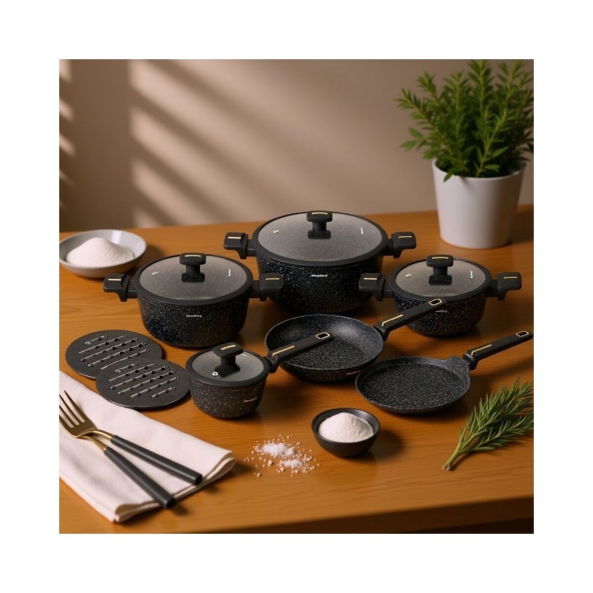 Klausberg zestaw 12 garnków marmurkowych 63911