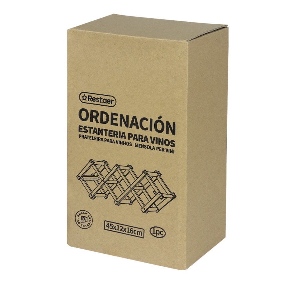 restaer drewniany stojak na wino 45x12x16 cm