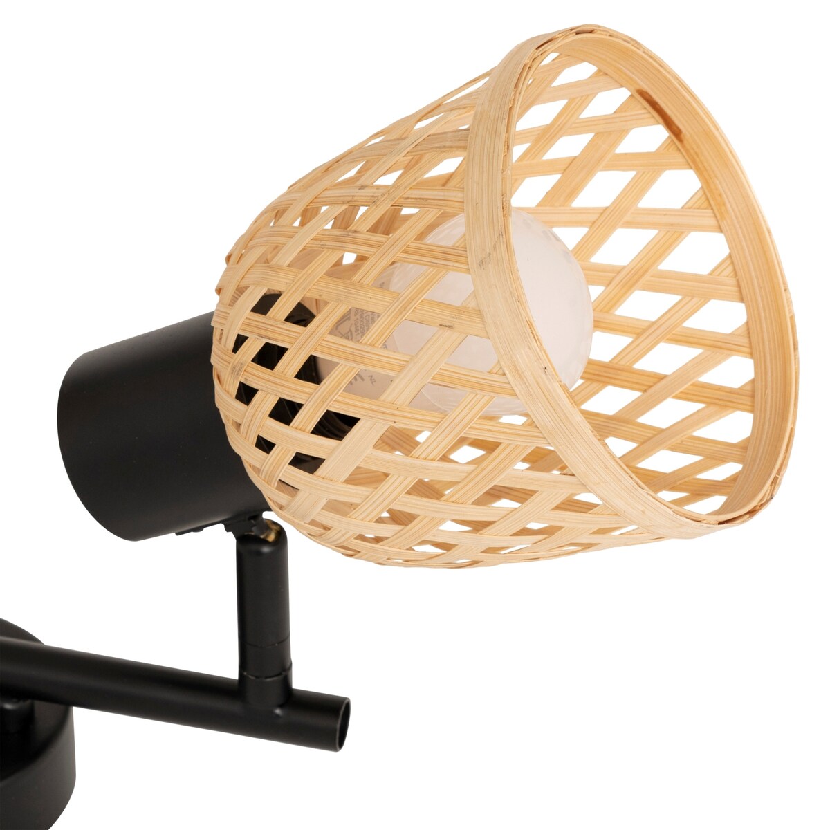 Lampy sufitowe LIO 2 klosze z plecionego bambusa, 2 x Ø 17 cm