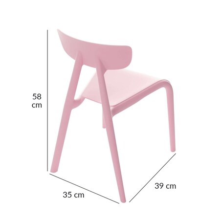 Krzesełko dziecięce Pico I candy pink, 36x39x58cm