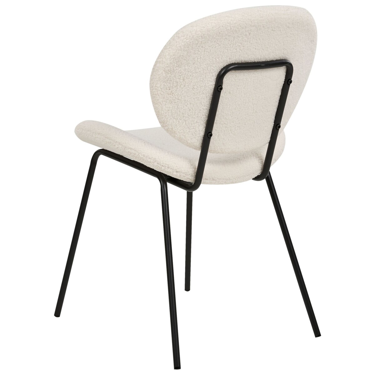 Zestaw 2 krzeseł do jadalni boucle biały LUANA