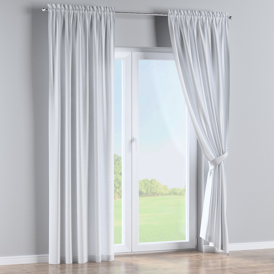 Zasłona na kanale z grzywką 1 szt. 130x245 biały