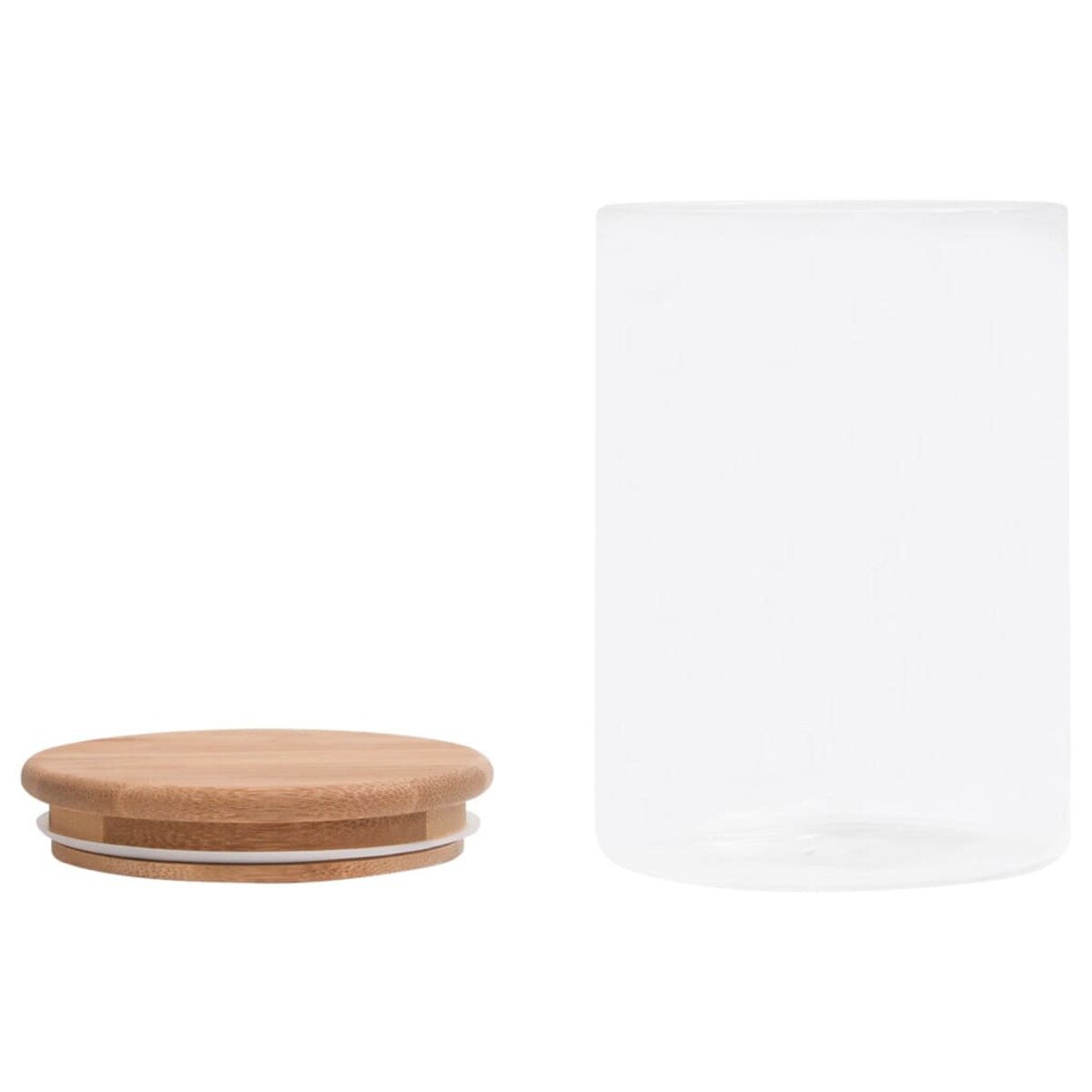 vidaXL Szklane słoje z bambusową pokrywką, 4 szt., 800 ml