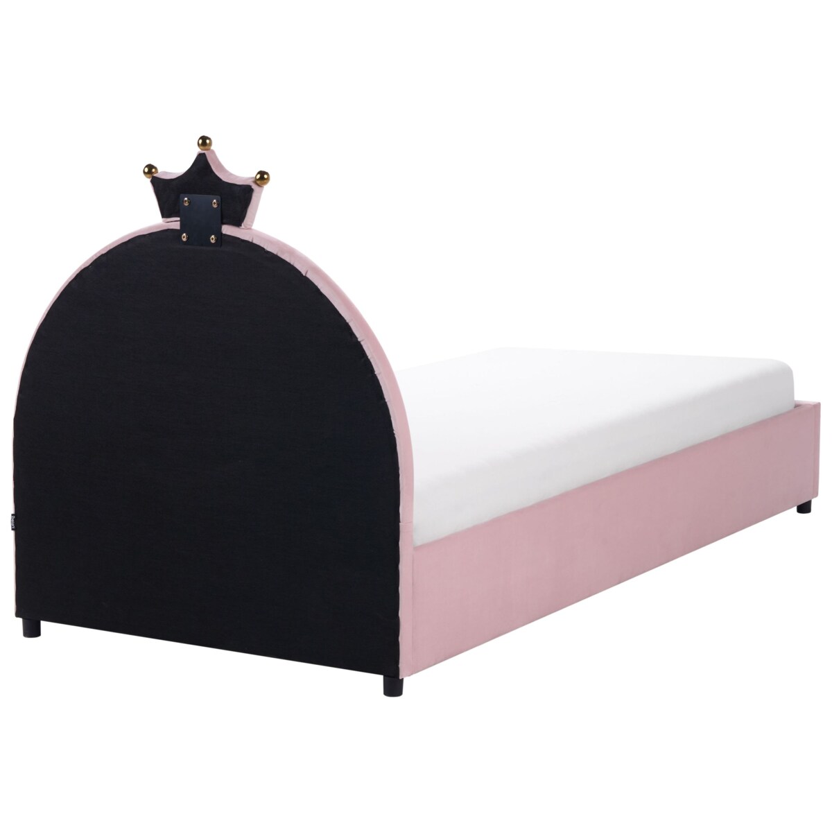 Łóżko Welur GRISETOT 90 x 200 cm Z miejscem do przechowywania Różowy