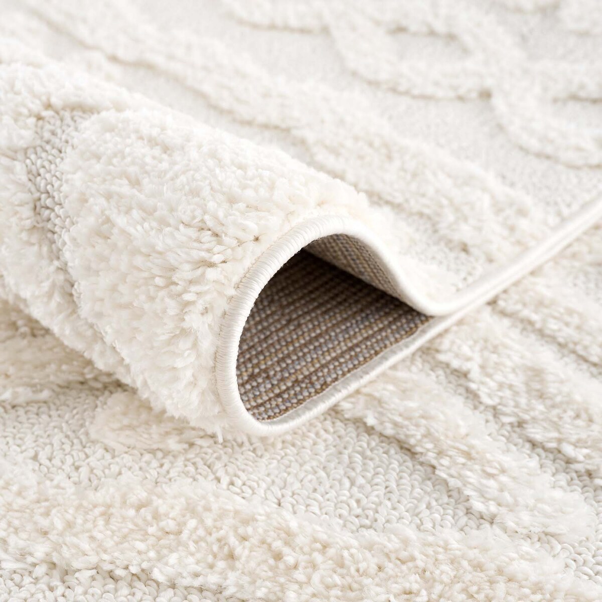 Dywan z efektem high low boho Focera 33820 Krem 80x150