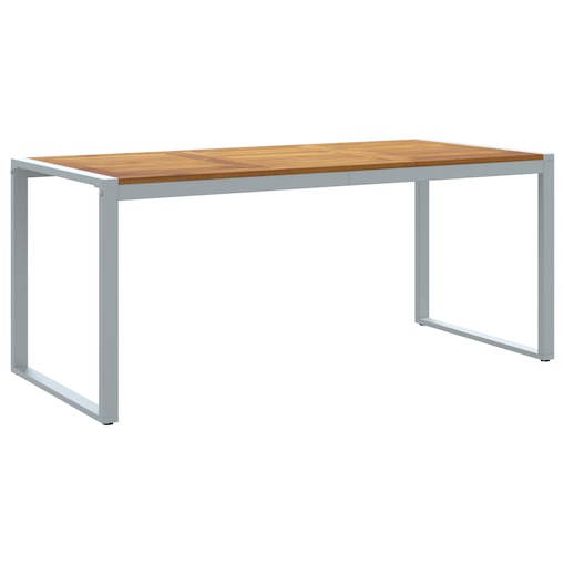 Stół jadalny vidaXL na zewnątrz Szary 180x90x75 cm Stal i drewno akacjowe