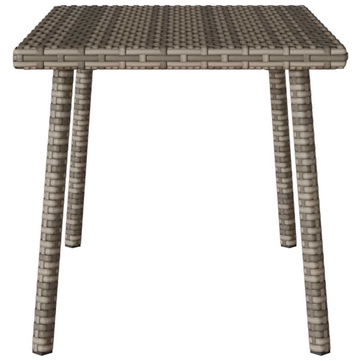 vidaXL Stolik kawowy ogrodowy prostokątny szary 60x40x37 cm polirattan