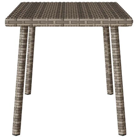 vidaXL Stolik kawowy ogrodowy prostokątny szary 60x40x37 cm polirattan