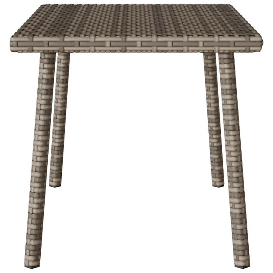 vidaXL Stolik kawowy ogrodowy prostokątny szary 60x40x37 cm polirattan