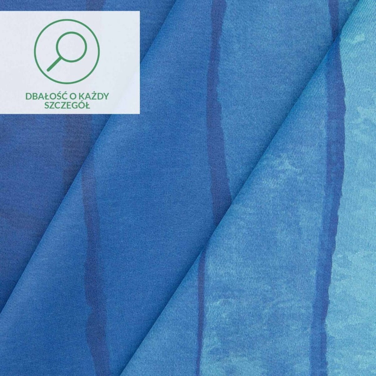 Pościel satyna bawełniana 200x220 Exclusive Karibic niebiesko-białe pasy