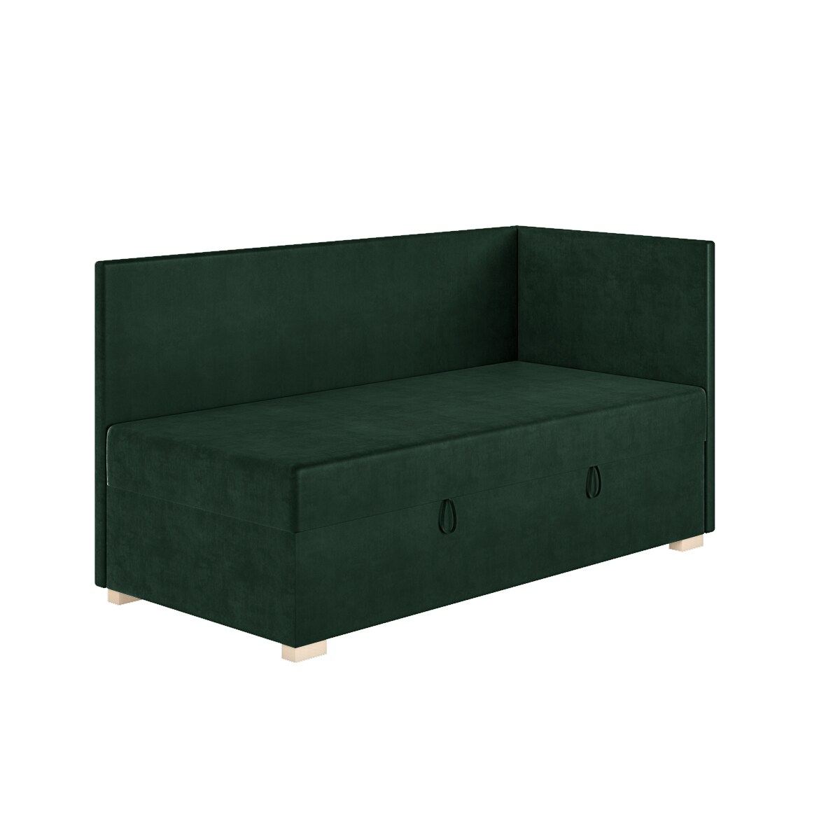 Mesonica Łóżko Flexi, zielone, 90x200, Prawostronne