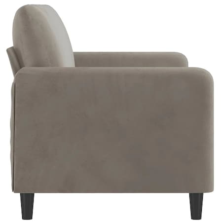 vidaXL Sofa 2-osobowa, jasnoszara, 140 cm, tapicerowana aksamitem