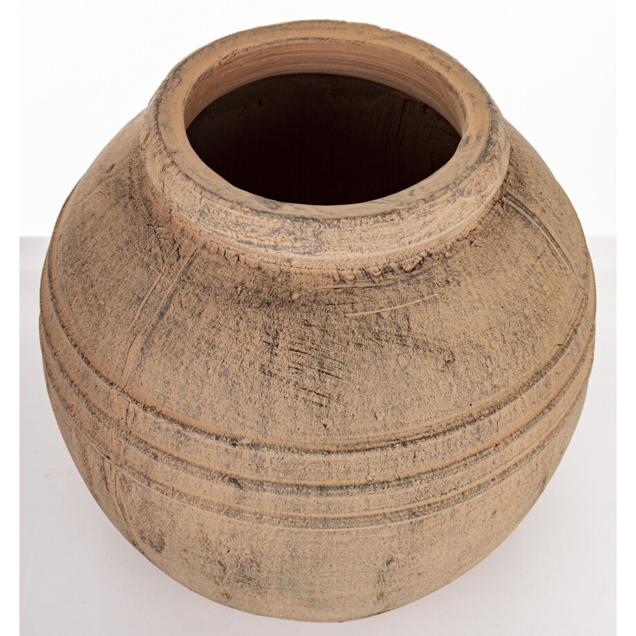 Wazon ceramiczny 31x30x30 cm VAASE brązowy