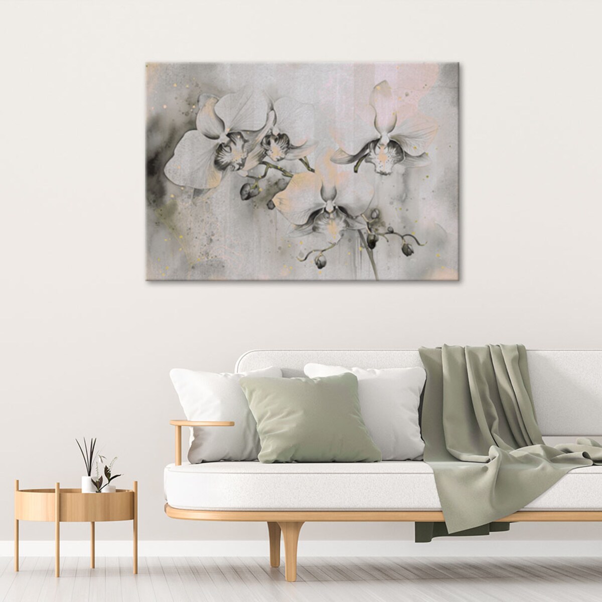 Obraz do salonu sypialni jadalni Kwitnące Orchidee Kwiaty Abstrakcja 60x40