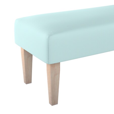 Ławka, pastelowy błękit, 100 x 40 x 40 cm, Cotton Panama