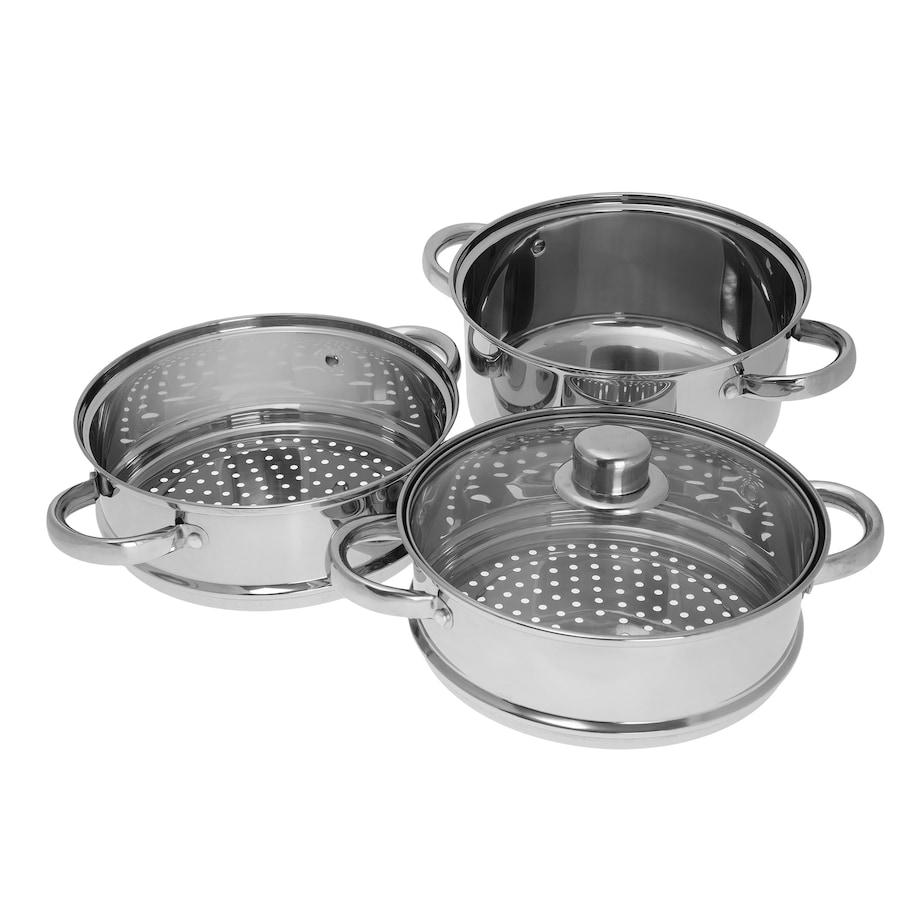 Garnki do gotowania na parze 4 ele. 22cm parowar indukcja KINGHOFF