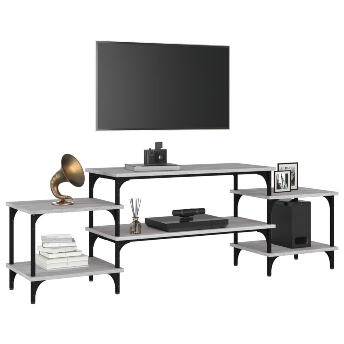 vidaXL Szafka pod TV, szary dąb sonoma, 157x35x52 cm