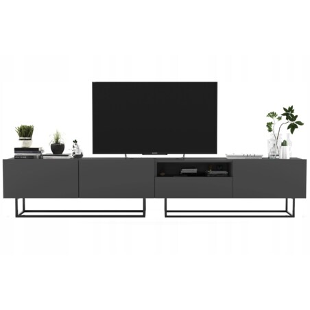 Szafka RTV Loft Grafit MAT Komoda RTV Loft Szuflada 240 cm