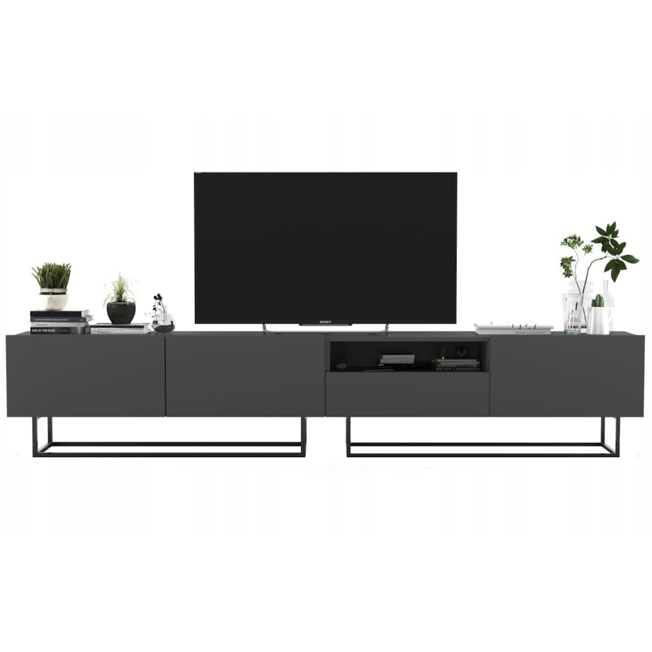 Szafka RTV Loft Grafit MAT Komoda RTV Loft Szuflada 240 cm