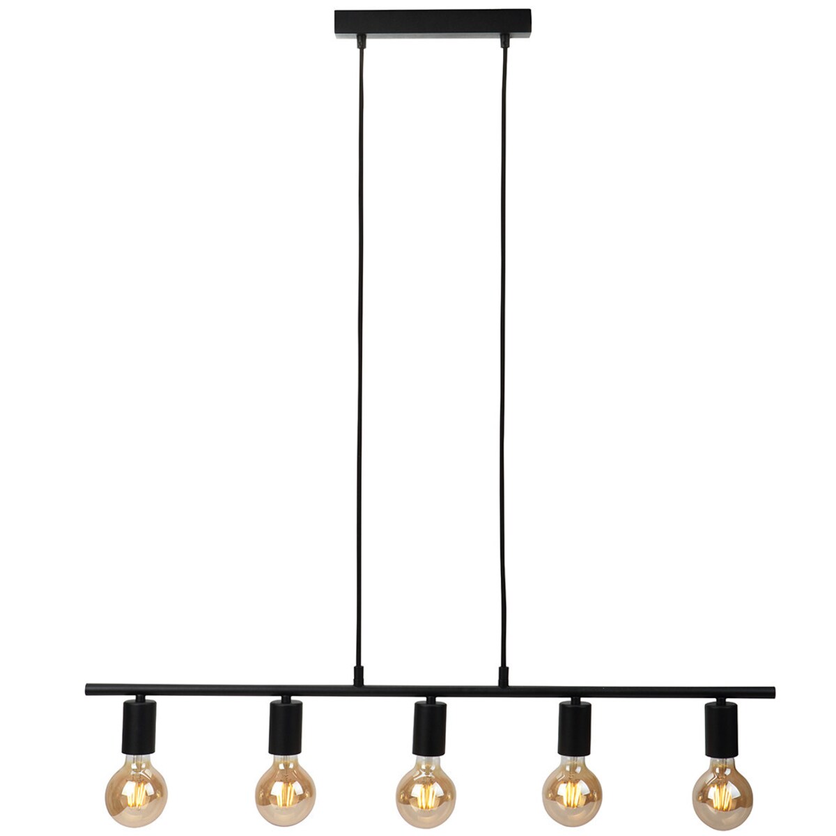 Industrialna LAMPA wisząca ODIVELA PND-0083-6-BL Italux loftowa OPRAWA metalowy zwis czarny