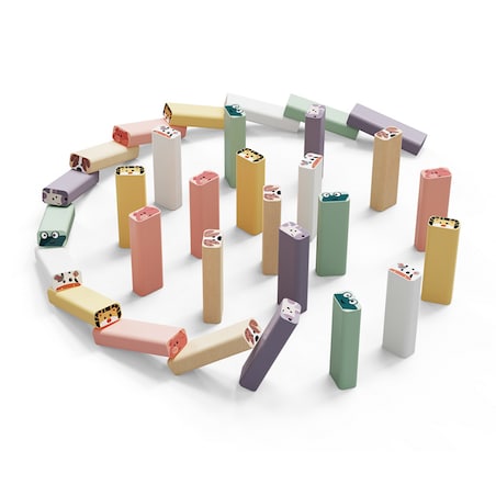 Jakie to zwierzę? Drewniana wieża z klocków – gra zręcznościowa dla dzieci 36 mies.+ Top Bright