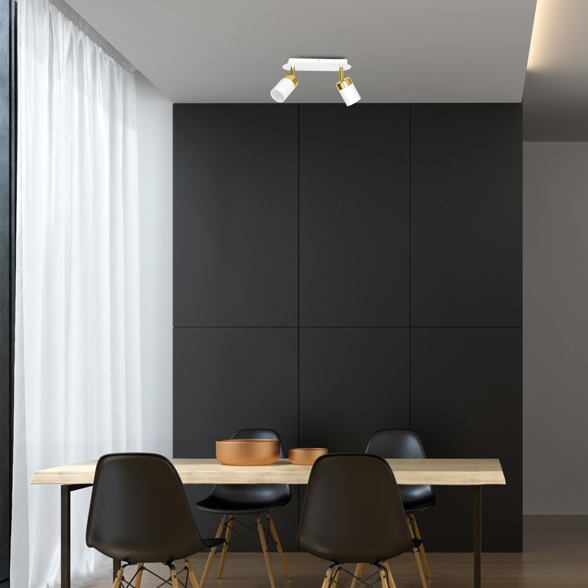 Reflektorowa LAMPA sufitowa JOKER MLP6129 Milagro metalowa OPRAWA plafon regulowane reflektorki białe złote