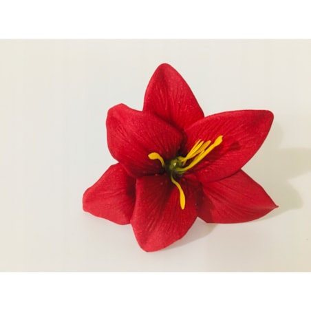 duży KWIATY MYDLANE lilia bordowa do bukietów stroika flower box podarunek