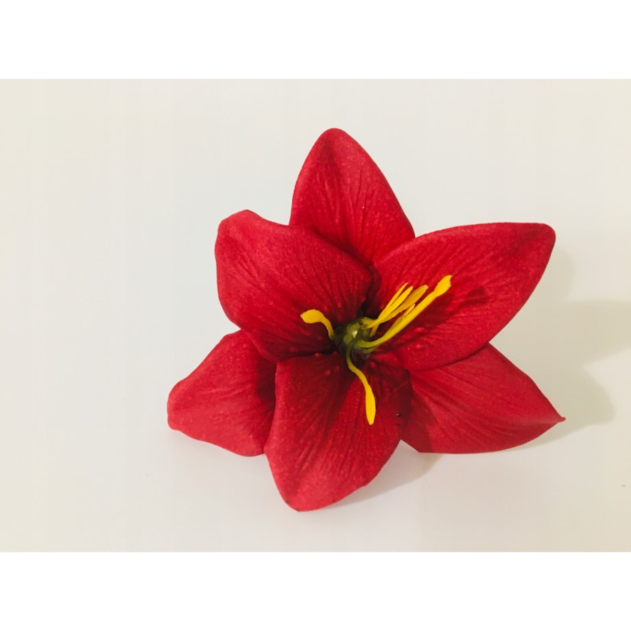 duży KWIATY MYDLANE lilia bordowa do bukietów stroika flower box podarunek