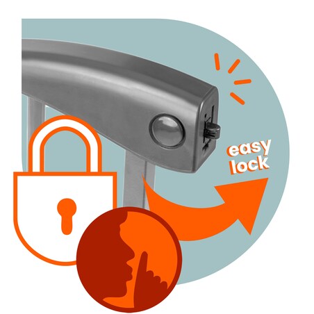 Barierka zabezpieczająca Nukido na schody drzwi rozporowa 75-115cm szara 718301