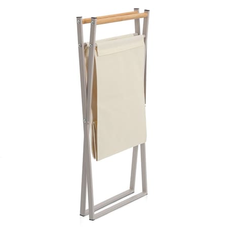 Kosz na pranie składany 67x40x36,5 cm PIEGARE beżowy
