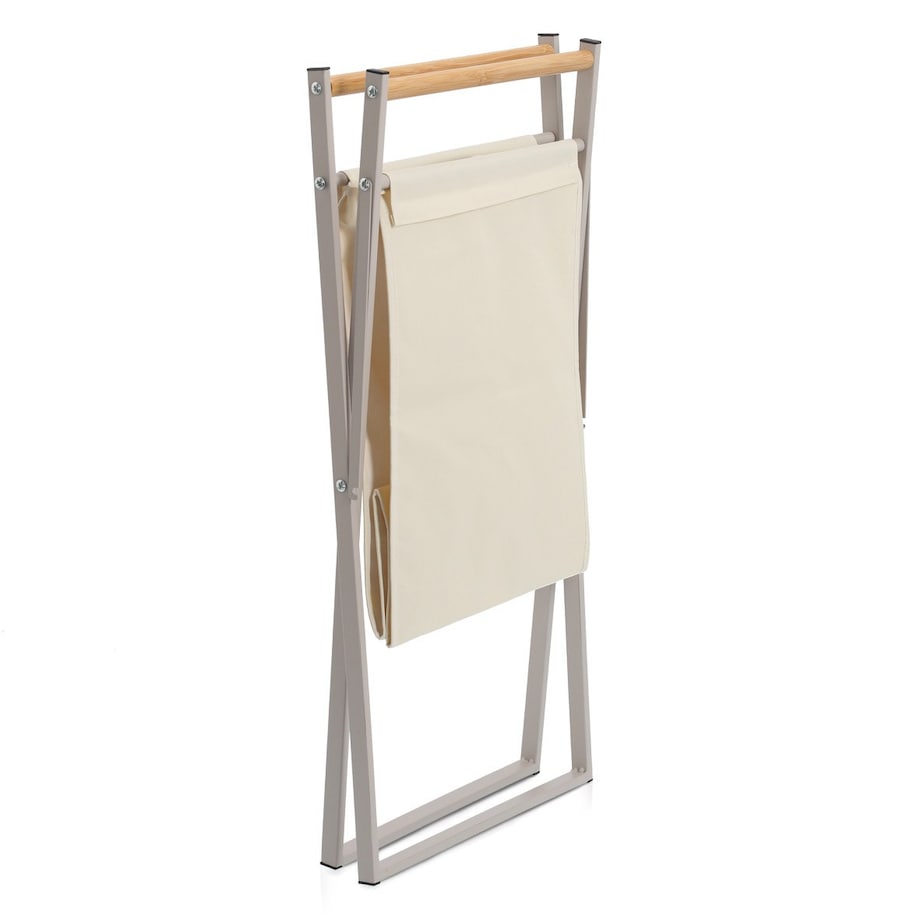 Kosz na pranie składany 67x40x36,5 cm PIEGARE beżowy