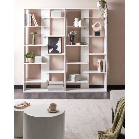 Regał na książki 8 półek FONTAS 180 cm Biały