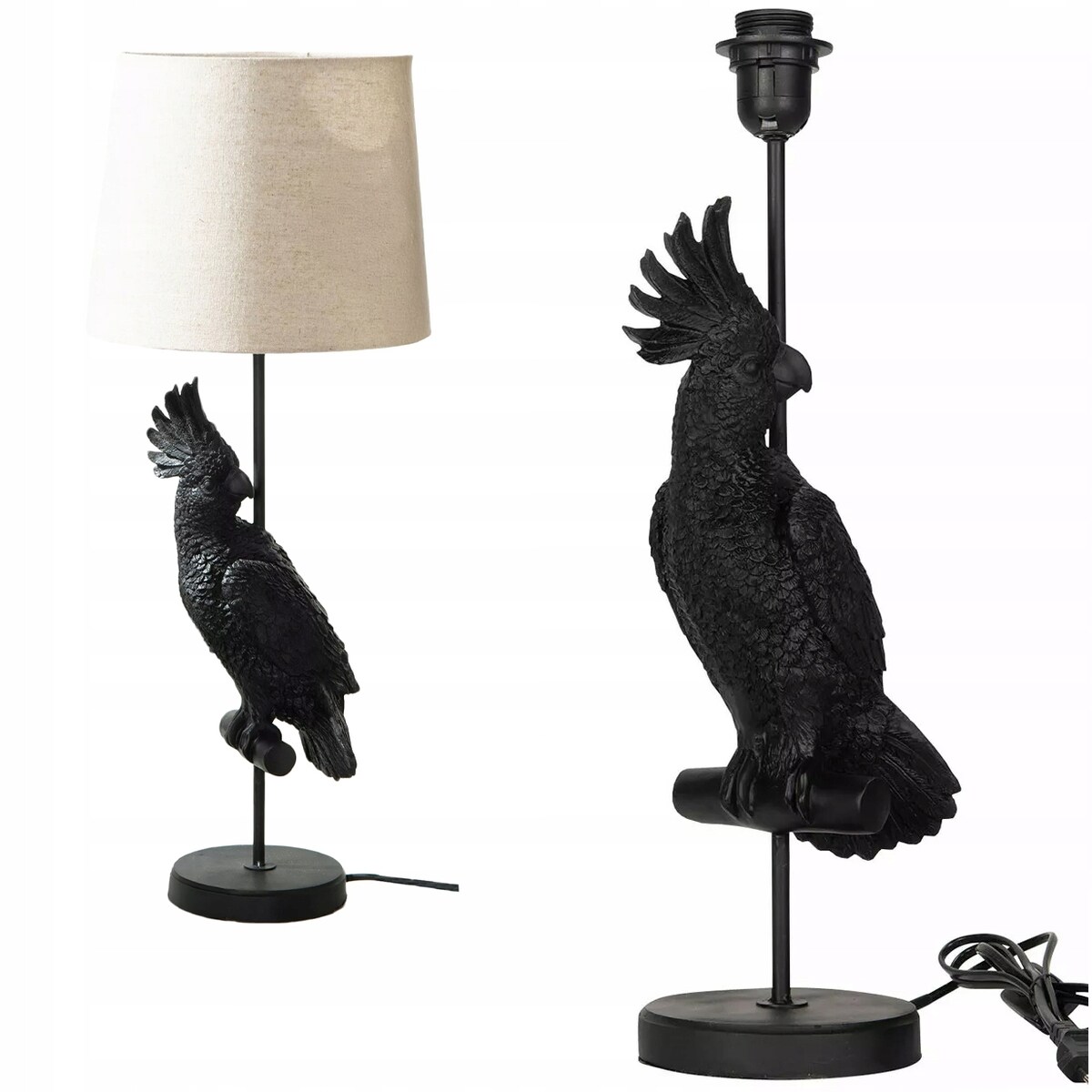 LAMPA PAPUGA STOŁOWA BIURKOWA NOCNA E27 50cm ptak dekoracyjna ozdoba