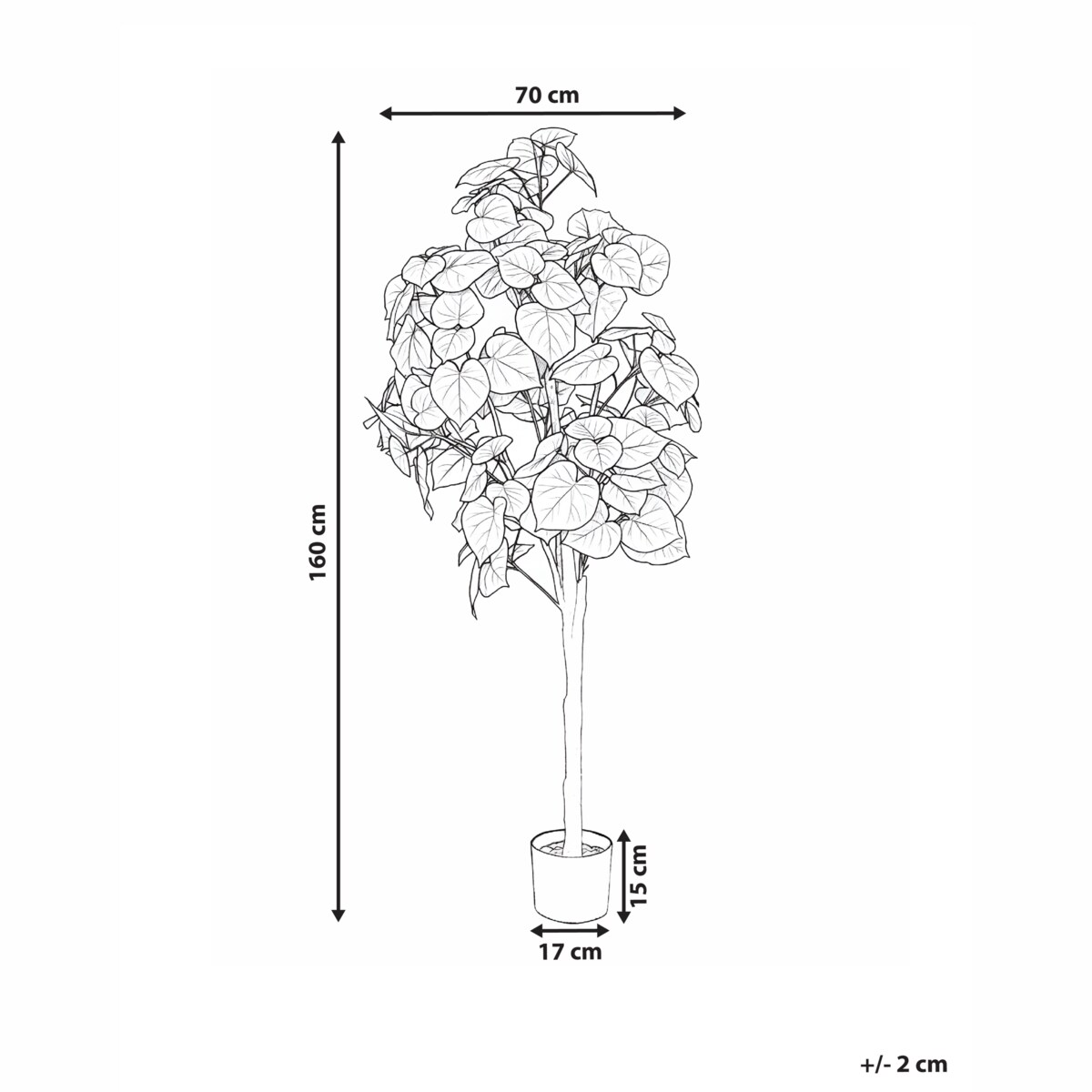 Sztuczna roślina FICUS TREE 160 cm Zielony