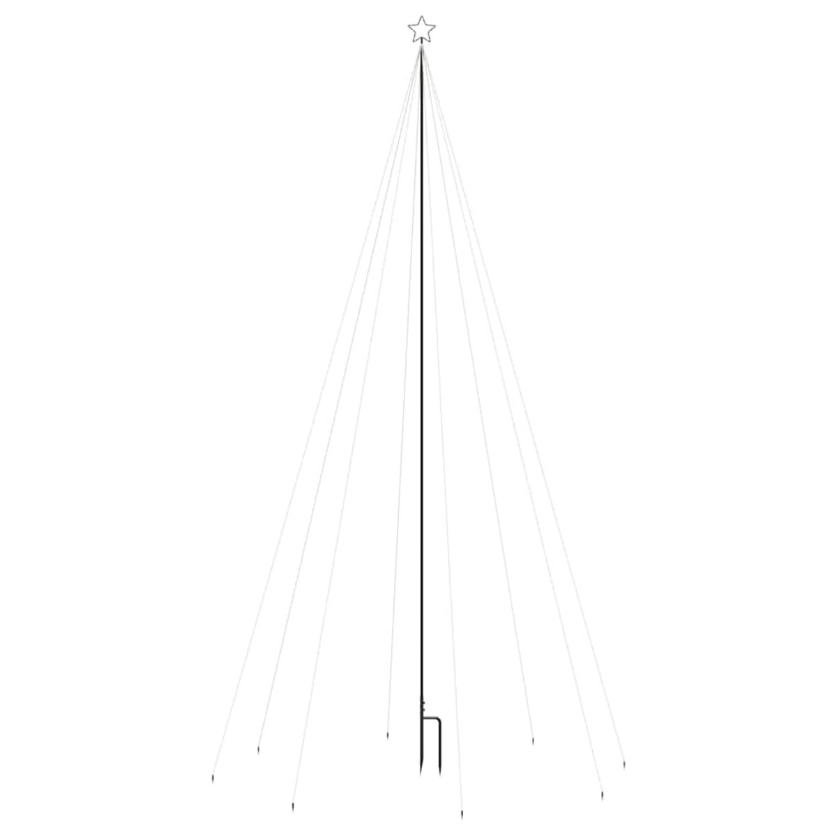 vidaXL Choinka z lampek ułożonych w wodospad, 400 diod LED, 2,5 m