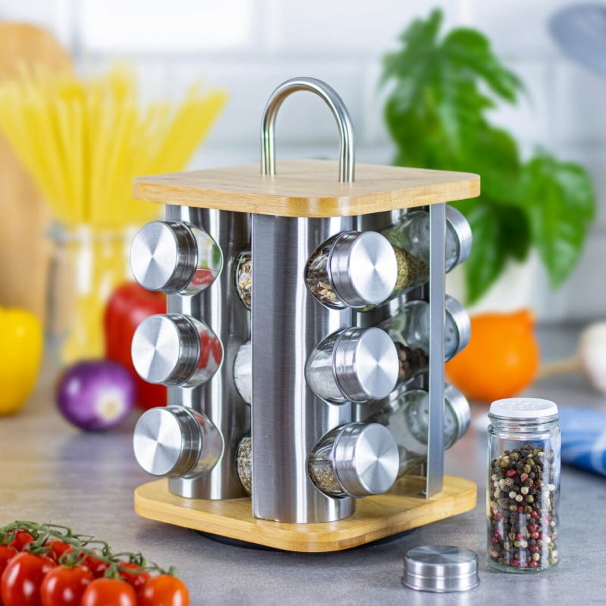 Zestaw pojemników na przyprawy komplet 13 elementów przyprawnik KLAUSBERG