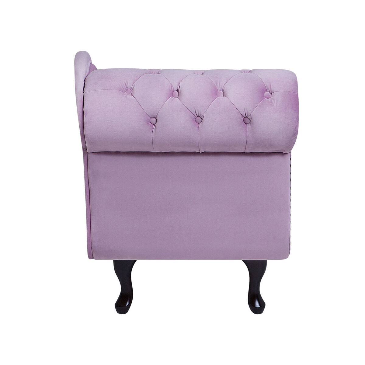 Szezlong welurowy lewostronny różowy NIMES